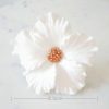 White hibiscus flower hair ornaments