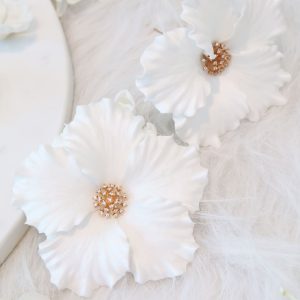 white hibiscus hairpick_copper collection