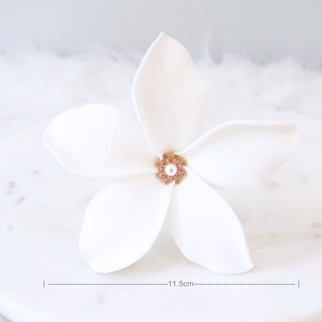 White Plumeria Hairpick - Image 2