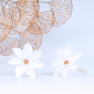 White Tiare Hairpin