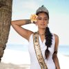 miss samoa 2023 wearing hibiscus hair pick in white dress
